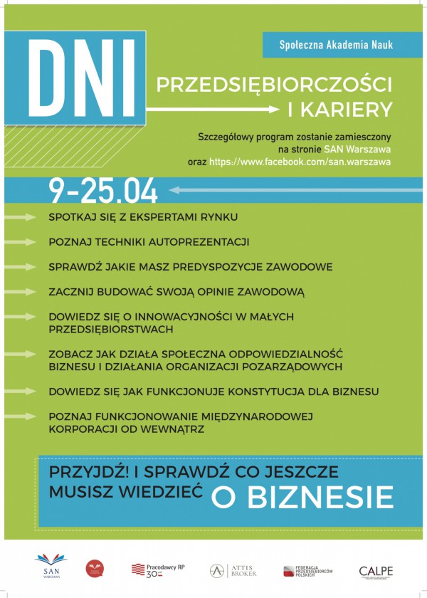 Podsumowanie Dni Przedsiębiorczości i Kariery Podsumowanie Dni Przedsiębiorczości i Kariery
